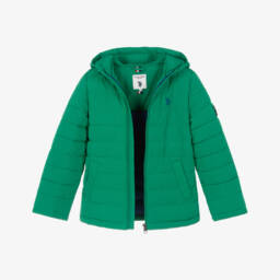 U.S. Polo Assn.-Boys Bright Green Padded Jacket | Childrensalon Outlet