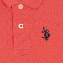 U.S. Polo Assn.-Boys Coral Cotton Polo Shirt | Childrensalon Outlet