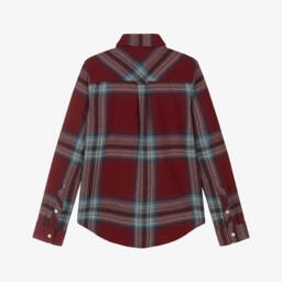 U.S. Polo Assn.-Boys Dark Red Check Shirt | Childrensalon Outlet