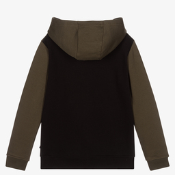 U.S. Polo Assn.-Boys Green & Black Hoodie | Childrensalon Outlet