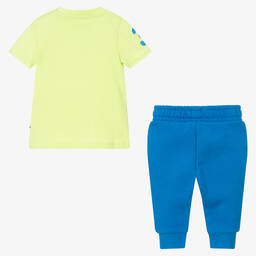 U.S. Polo Assn.-Boys Green & Blue Trouser Set | Childrensalon Outlet