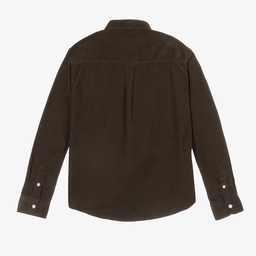 U.S. Polo Assn.-Boys Green Corduroy Logo Shirt | Childrensalon Outlet