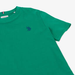 U.S. Polo Assn.-Boys Green Cotton T-Shirt | Childrensalon Outlet