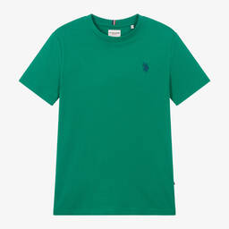 U.S. Polo Assn.-Boys Green Cotton T-Shirt | Childrensalon Outlet