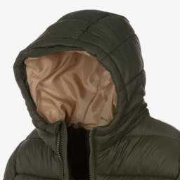 U.S. Polo Assn.-Boys Green Hooded Puffer Coat with Double Horsemen Logo | Childrensalon Outlet