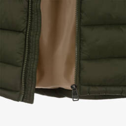 U.S. Polo Assn.-Boys Green Hooded Puffer Coat with Double Horsemen Logo | Childrensalon Outlet
