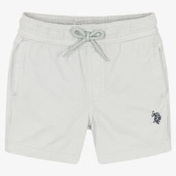U.S. Polo Assn.-Boys Grey Cotton Shorts | Childrensalon Outlet