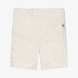 U.S. Polo Assn.-Boys Grey Marl Cotton Logo Shorts | Childrensalon Outlet