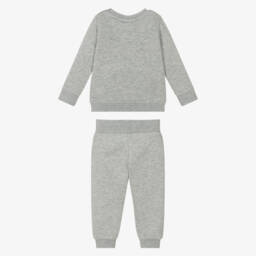 U.S. Polo Assn.-Boys Grey Marl Tracksuit with Double Horseman Logo | Childrensalon Outlet