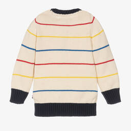 U.S. Polo Assn.-Boys Ivory Cotton Knit Sweater | Childrensalon Outlet