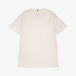 U.S. Polo Assn.-Boys Ivory Cotton T-Shirt with Embroidered Logo | Childrensalon Outlet