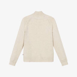 U.S. Polo Assn.-توب بسحاب محبوك لون عاجي للأولاد | Childrensalon Outlet