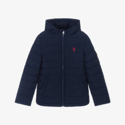 U.S. Polo Assn.-Boys Navy Blue Padded Jacket | Childrensalon Outlet