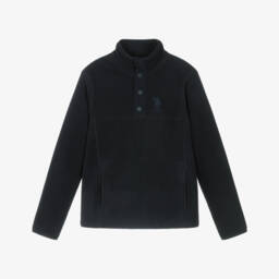 U.S. Polo Assn.-Boys Navy Blue Polar Fleece Sweater | Childrensalon Outlet