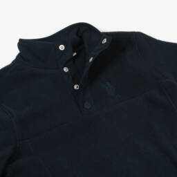 U.S. Polo Assn.-Boys Navy Blue Polar Fleece Sweater | Childrensalon Outlet