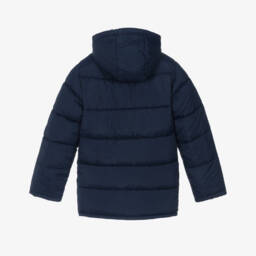 U.S. Polo Assn.-Boys Navy Blue Puffer Coat With Hood | Childrensalon Outlet