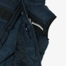 U.S. Polo Assn.-Boys Navy Blue Puffer Gilet With Tape Panel | Childrensalon Outlet