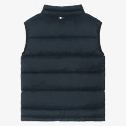 U.S. Polo Assn.-Boys Navy Blue Puffer Gilet With Tape Panel | Childrensalon Outlet