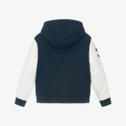U.S. Polo Assn.-Boys Navy Blue Varsity Style Hooded Jacket | Childrensalon Outlet