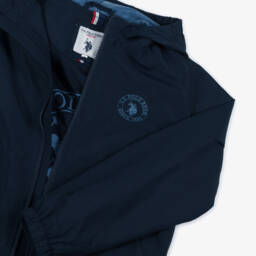 U.S. Polo Assn.-Boys Navy Blue Water Resistant Jacket | Childrensalon Outlet