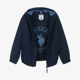 U.S. Polo Assn.-Boys Navy Blue Water Resistant Jacket | Childrensalon Outlet