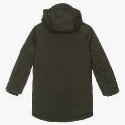 U.S. Polo Assn.-Boys Padded Hooded Green Coat | Childrensalon Outlet