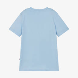 U.S. Polo Assn.-Boys Pale Blue Cotton Jersey T-Shirt with Circle Logo | Childrensalon Outlet