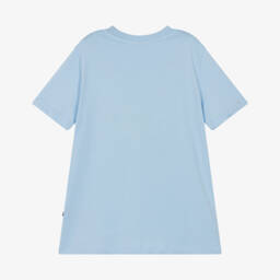 U.S. Polo Assn.-Boys Pale Blue Cotton T-Shirt with Oversized Large Player Logo | Childrensalon Outlet