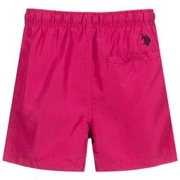 U.S. Polo Assn.-Boys Pink Logo Swim Shorts | Childrensalon Outlet