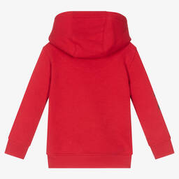 U.S. Polo Assn.-Boys Red Cotton Logo Hoodie | Childrensalon Outlet