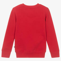 U.S. Polo Assn.-Boys Red Cotton Logo Sweatshirt | Childrensalon Outlet