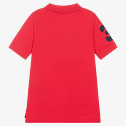 U.S. Polo Assn.-Boys Red Cotton Polo Shirt | Childrensalon Outlet