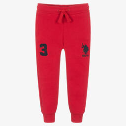 U.S. Polo Assn.-Boys Red Logo Joggers | Childrensalon Outlet