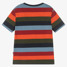 U.S. Polo Assn.-Boys Red & Navy Blue Striped T-Shirt | Childrensalon Outlet
