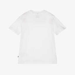 U.S. Polo Assn.-Boys White Cotton T-Shirt with Double Horsemen Logo | Childrensalon Outlet