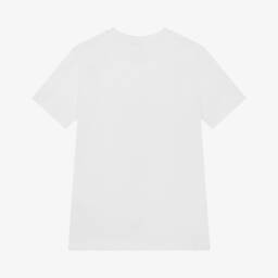 U.S. Polo Assn.-Boys White Crew Neck Cotton T-Shirt | Childrensalon Outlet