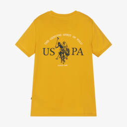U.S. Polo Assn.-Boys Yellow Crew Neck Cotton T-Shirt | Childrensalon Outlet