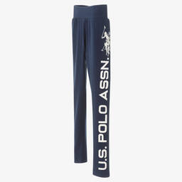 U.S. Polo Assn.-Girls Blue Cotton Leggings | Childrensalon Outlet