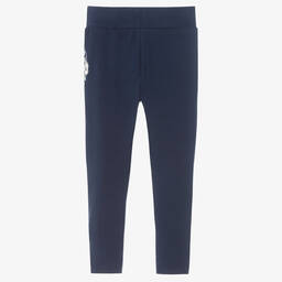 U.S. Polo Assn.-Girls Blue Cotton Leggings | Childrensalon Outlet