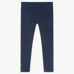 U.S. Polo Assn.-Girls Blue Cotton Logo Leggings | Childrensalon Outlet