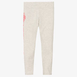 U.S. Polo Assn.-Girls Grey Cotton Leggings | Childrensalon Outlet