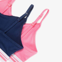 U.S. Polo Assn.-Girls Pink & Navy Blue Cotton Bra Tops (2 Pack) | Childrensalon Outlet