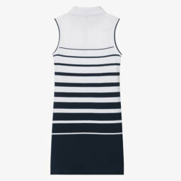 U.S. Polo Assn.-Girls White & Blue Striped Polo Dress | Childrensalon Outlet