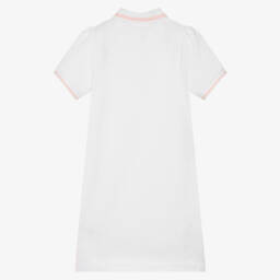 U.S. Polo Assn.-Girls White Cotton Piqué Polo Dress | Childrensalon Outlet