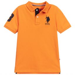 U.S. Polo Assn.-Orange Logo Polo Shirt | Childrensalon Outlet