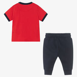 U.S. Polo Assn.-Red & Blue Baby Trouser Set | Childrensalon Outlet