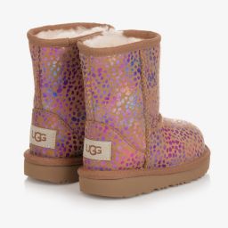 Ugg - Botas marrones de piel para niña | Childrensalon Outlet