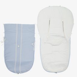 Uzturre-حمّالة فوت مافز قطن عضوي لون أزرق للأطفال (97 سم) | Childrensalon Outlet