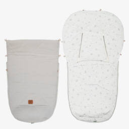 Uzturre-Girls Grey Stroller Cosy Cover | Childrensalon Outlet