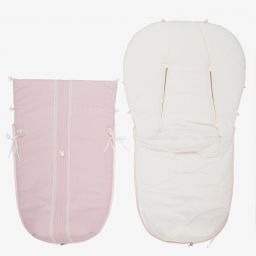 Uzturre-حمّالة فوت مافز قطن عضوي لون زهري للمولودات (97 سم) | Childrensalon Outlet